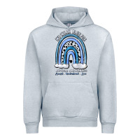 Heather Grey we wear blue for autism awareness accept understan Urban Hoodie - Artiststas