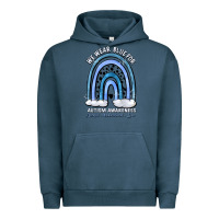 Pigment Midnight Navy we wear blue for autism awareness accept understan Urban Hoodie - Artiststas