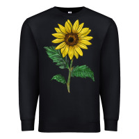 Black Sunray yellow sunflower Premium Sweatshirt - LillyAllenDesigns