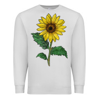 Dove Grey Sunray yellow sunflower Premium Sweatshirt - LillyAllenDesigns