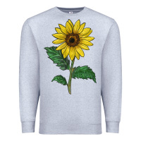 Heather Grey Sunray yellow sunflower Premium Sweatshirt - LillyAllenDesigns