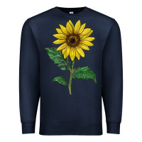 Navy Sunray yellow sunflower Premium Sweatshirt - LillyAllenDesigns