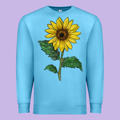 Sunray Yellow Sunflower Premium Sweatshirt Designed By Lillyallendesigns