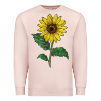 Pale Pink Sunray yellow sunflower Premium Sweatshirt - LillyAllenDesigns