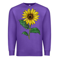 Purple Sunray yellow sunflower Premium Sweatshirt - LillyAllenDesigns