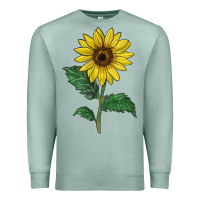Seafoam Sunray yellow sunflower Premium Sweatshirt - LillyAllenDesigns