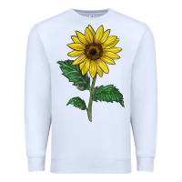 White Sunray yellow sunflower Premium Sweatshirt - LillyAllenDesigns