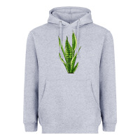Heather Grey snake plant Heavyweight Hoodie - LillyAllenDesigns