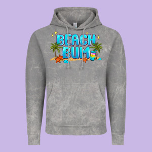 Beach Bum Vintage Hoodie Designed By Jahusdesignshop