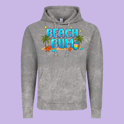 Beach Bum Vintage Hoodie Designed By Jahusdesignshop