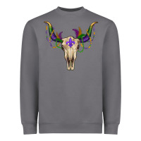 Storm Mardi Gras Bull Skull Heavyweight Sweatshirt - RanaPortraitStore