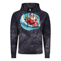 Cloud Black surf happy santa Vintage Hoodie - Unal Design