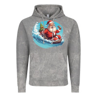 Cloud Rock surf happy santa Vintage Hoodie - Unal Design
