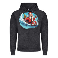 Surf Happy Santa Vintage Hoodie | Teevron
