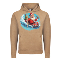 Vintage Coffee surf happy santa Vintage Hoodie - Unal Design