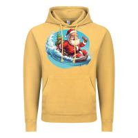Vintage Mustard surf happy santa Vintage Hoodie - Unal Design