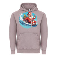Vintage Zinc surf happy santa Vintage Hoodie - Unal Design