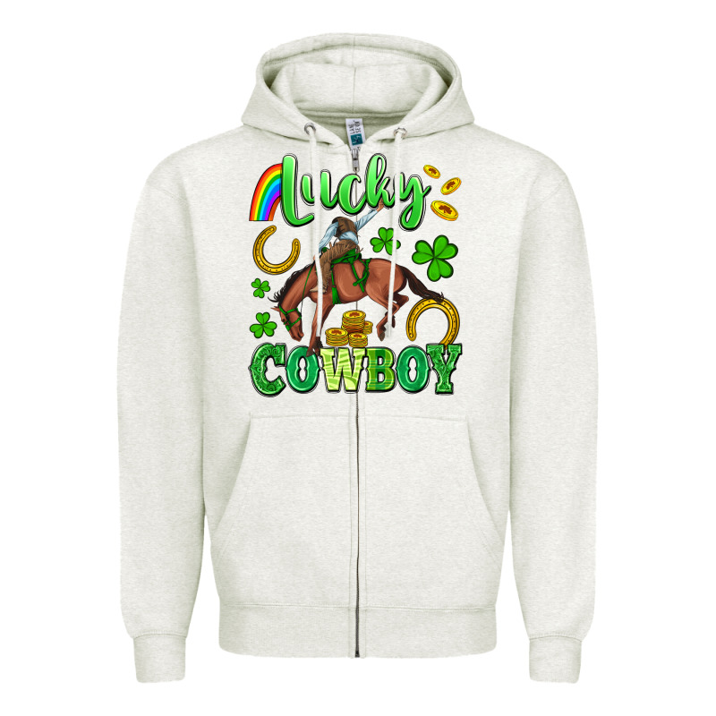 Lucky Cowboy Zipper Hoodie by Artiststas | Teevron