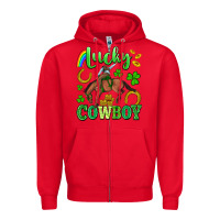 Red lucky cowboy Zipper Hoodie - Artiststas
