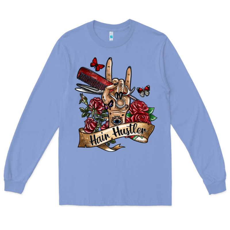 Hair Hustler 3 Long Sleeve Tee by SublimationCraftShop | Teevron