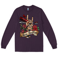 Plum hair hustler 3 Long Sleeve Tee - SublimationCraftShop