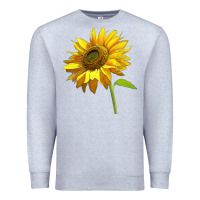 Heather Grey sunflower Premium Sweatshirt - LillyAllenDesigns