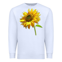 White sunflower Premium Sweatshirt - LillyAllenDesigns