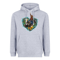 Heather Grey western heart bullfighter  cactus sunflower aztek pattern Heavyweight Hoodie - BarkalooDesign