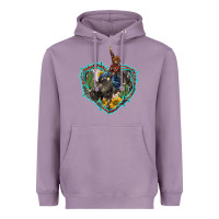 Lavender western heart bullfighter  cactus sunflower aztek pattern Heavyweight Hoodie - BarkalooDesign
