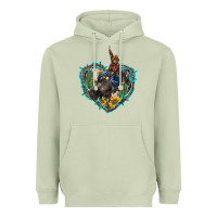 Matcha western heart bullfighter  cactus sunflower aztek pattern Heavyweight Hoodie - BarkalooDesign
