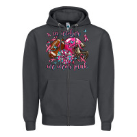 Smoke in october we wear pink football Zipper Hoodie - AdoDesignShop