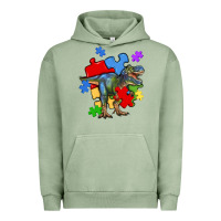 Pigment Oil Green autism t rex Urban Hoodie - Artiststas