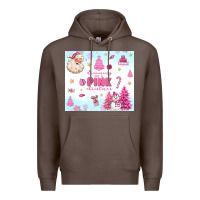 Coffee dreaming of a pink christmas Premium Hoodie - MaliasSmallBusiness