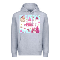 Heather Grey dreaming of a pink christmas Premium Hoodie - MaliasSmallBusiness