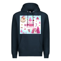 Navy dreaming of a pink christmas Premium Hoodie - MaliasSmallBusiness