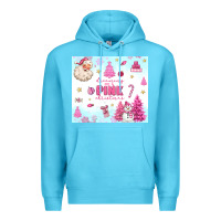 Ocean Blue dreaming of a pink christmas Premium Hoodie - MaliasSmallBusiness
