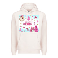 Pale Pink dreaming of a pink christmas Premium Hoodie - MaliasSmallBusiness