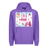 Purple dreaming of a pink christmas Premium Hoodie - MaliasSmallBusiness