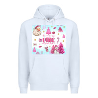 White dreaming of a pink christmas Premium Hoodie - MaliasSmallBusiness