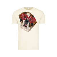 Vintage Arctic saint bernard with love glasses Vintage Tee - RanaPortraitStore