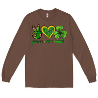 Chestnut peace love luck st. patricks day nePeace love luck Long Sleeve Tee - Neo Western