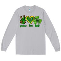 Moon Dust peace love luck st. patricks day nePeace love luck Long Sleeve Tee - Neo Western