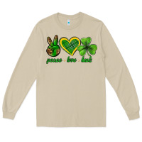 Mushroom peace love luck st. patricks day nePeace love luck Long Sleeve Tee - Neo Western