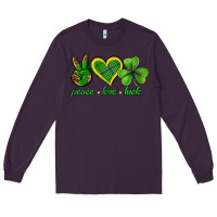 Peace Love Luck St. Patricks Day Nepeace Love Luck Long Sleeve Tee | Teevron