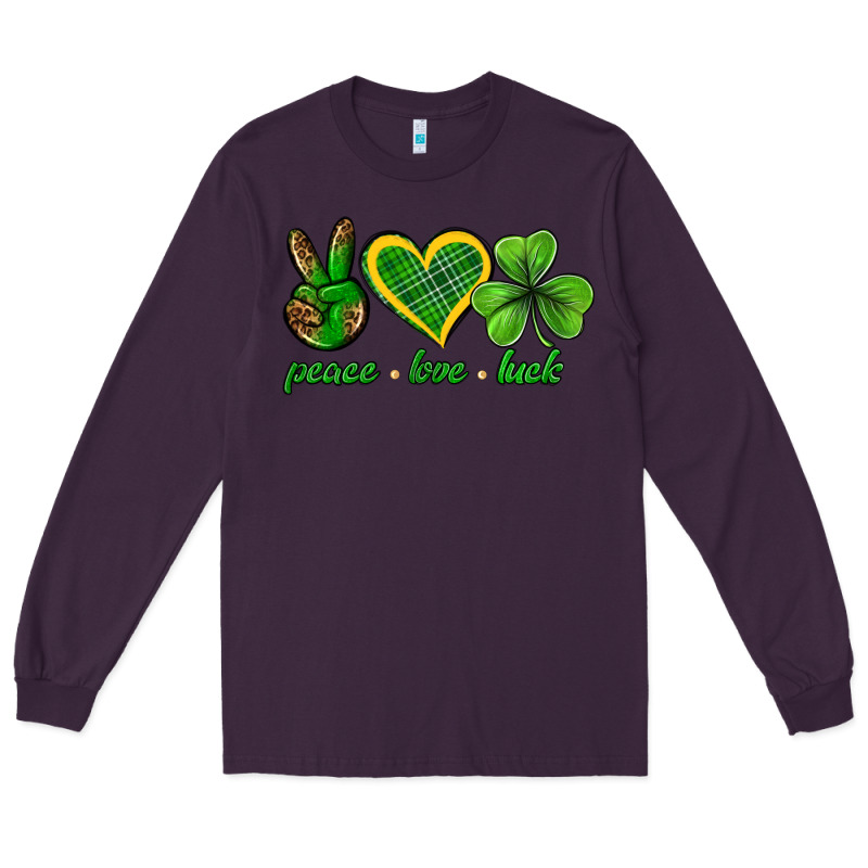 Peace Love Luck St. Patricks Day Nepeace Love Luck Long Sleeve Tee by Neo Western | Teevron