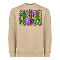 Mushroom Mardi Gras Leopard Beads Brushstrokes Heavyweight Sweatshirt - RanaPortraitStore
