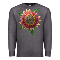 Charcoal Heather crimson blaze sunflower Premium Sweatshirt - LillyAllenDesigns