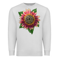 Dove Grey crimson blaze sunflower Premium Sweatshirt - LillyAllenDesigns