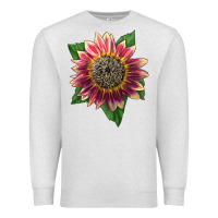 Oatmeal Heather crimson blaze sunflower Premium Sweatshirt - LillyAllenDesigns
