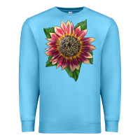 Ocean Blue crimson blaze sunflower Premium Sweatshirt - LillyAllenDesigns